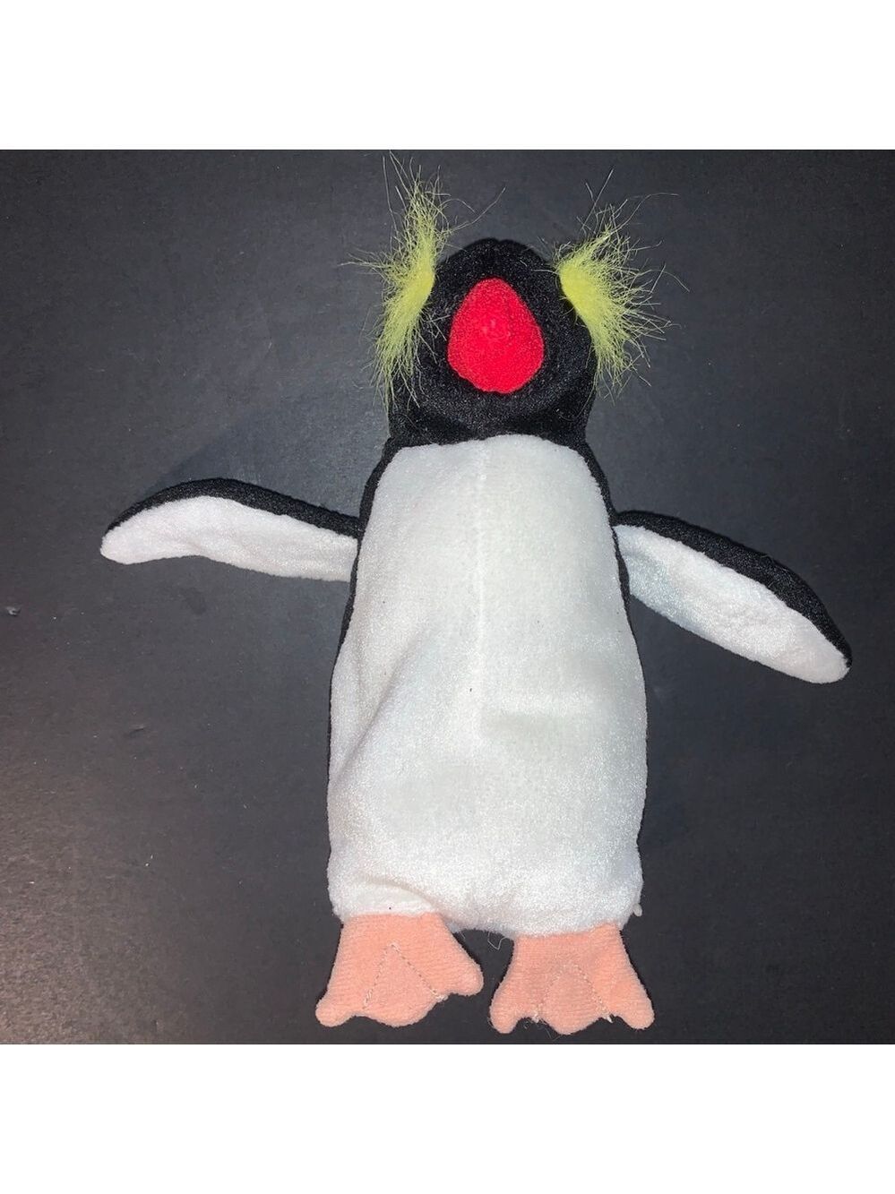 Ty Beanie Baby Penguin “Frigid” Plush Toy Black/White/Red/Yellow Size Small
